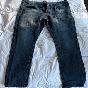 Stylish Dark Blue Men's Straight Jeans